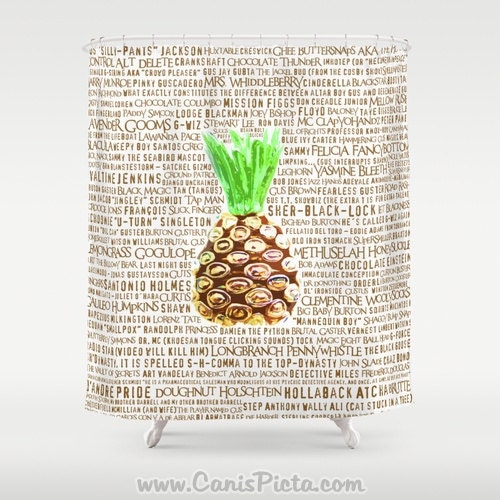 Psych Shower Curtain 71 x 74 Decorative Burton by CanisPicta