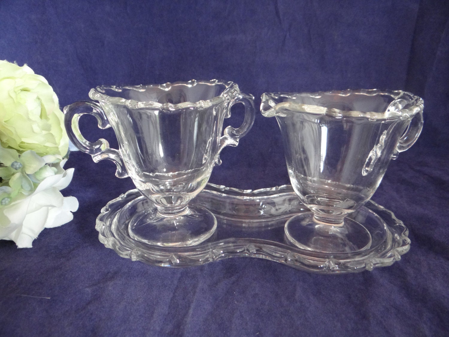 Fostoria Cream And Sugar Set