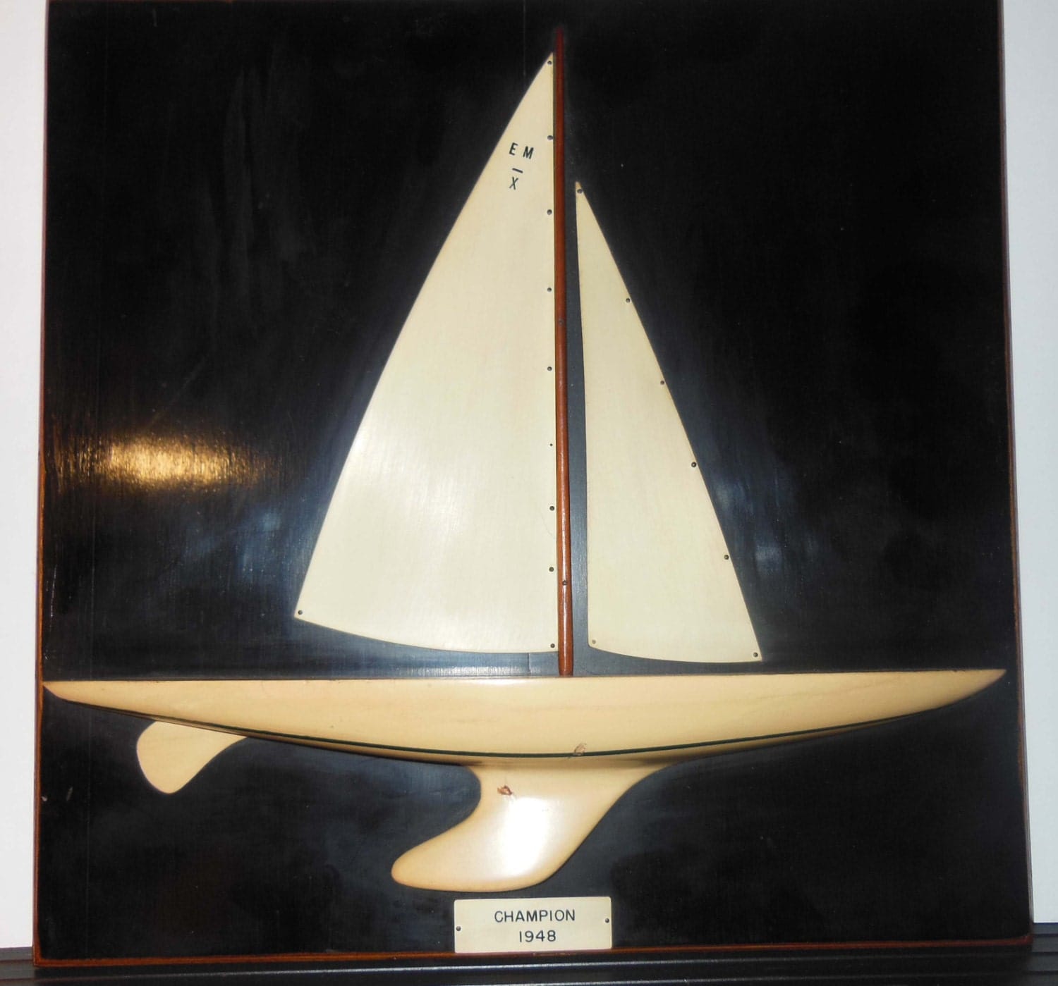nautical sailboats : metal and wooden wall sculpture