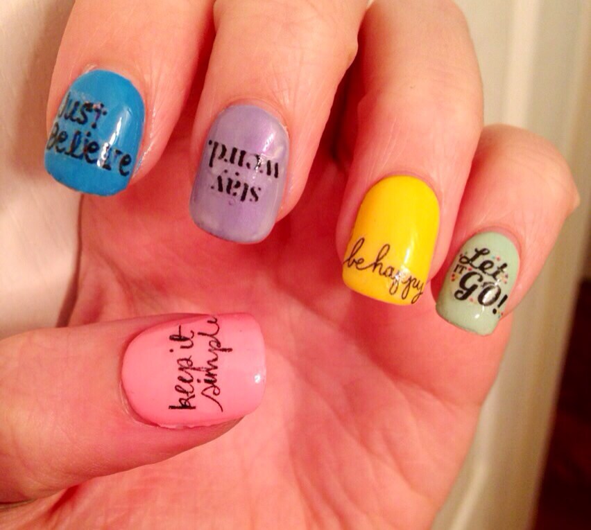 Positive Words Nail Decals