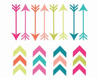 Items similar to Digital ClipArt Tribal Arrows and Feathers, Feather ...