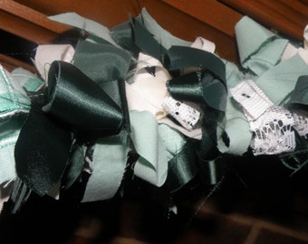 Shabby Chic Swag Garland Rag Tie Streamer Banner Back Drop