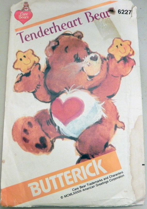 Care Bears Tender Heart Bear sewing pattern by retroactivefuture