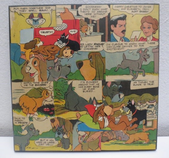 Lady & The Tramp Disney Classic Comic / Film by Comicollage