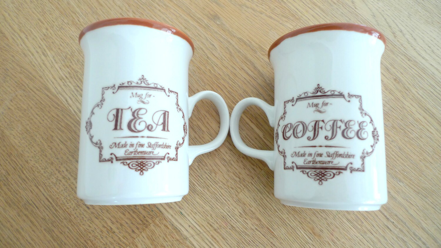 Pair of English Vintage Mugs for Tea by on Etsy