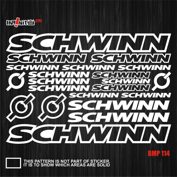 wBMP114 schwinn Bike Bicycle Frame Sticker Decal Set Mountain