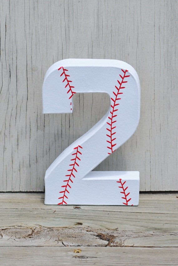 8 Baseball Stand Up Decorative Numbers Birthday Party