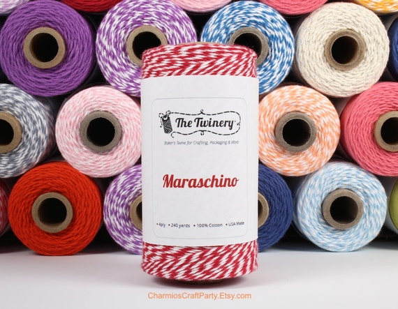 Maraschino Red Bakers Twine Twist - 240 Yards - Baking Candy Making Craft Packaging Party Supplies Il_570xn