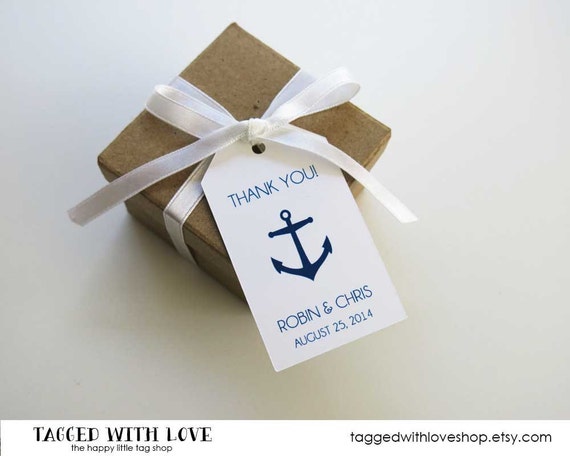 Wedding Favor Tag - Anchor Wedding - Nautical Wedding - Navy Wedding ...