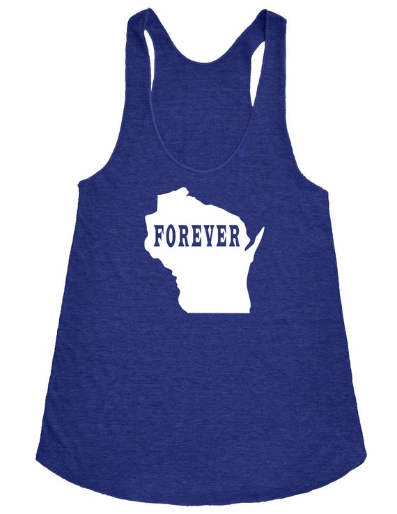 Wisconsin Forever Tank Top. Women's Tri Blend Racerback