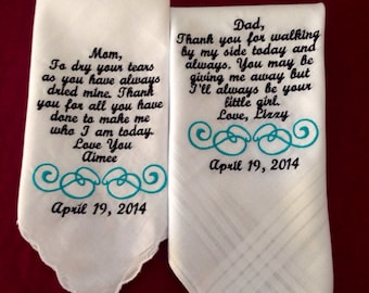 Two Personalized Handkercheifs