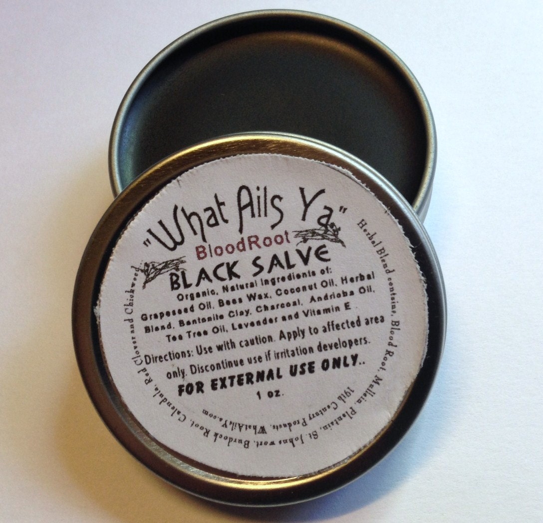 Blood root Black Drawing Salve 1 oz 100 Organic by WhatAilsYa