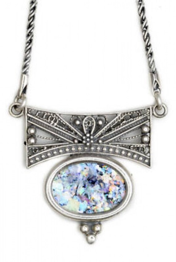 Exclusive Ancient Roman Glass Necklace Roman Glass Pendant