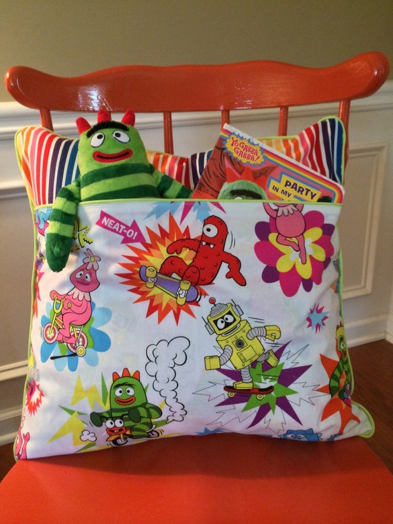 Yo Gabba Gabba pocket pillowcase READY TO SHIP by ShopSewSassy