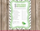 Green Birdie The Price is Right Printable Baby Shower Game - INSTANT DOWNLOAD Il_170x135