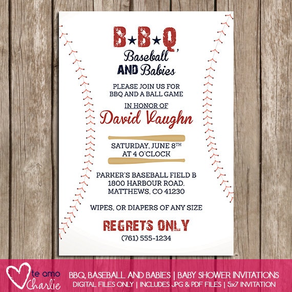 ... Baby Shower Invitations - Baseball Baby Shower Invitations for Dad