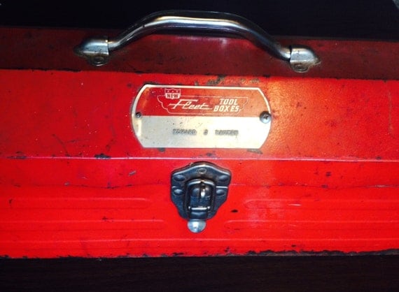 Vintage Fleet Tool box at owls nest candles on Etsy