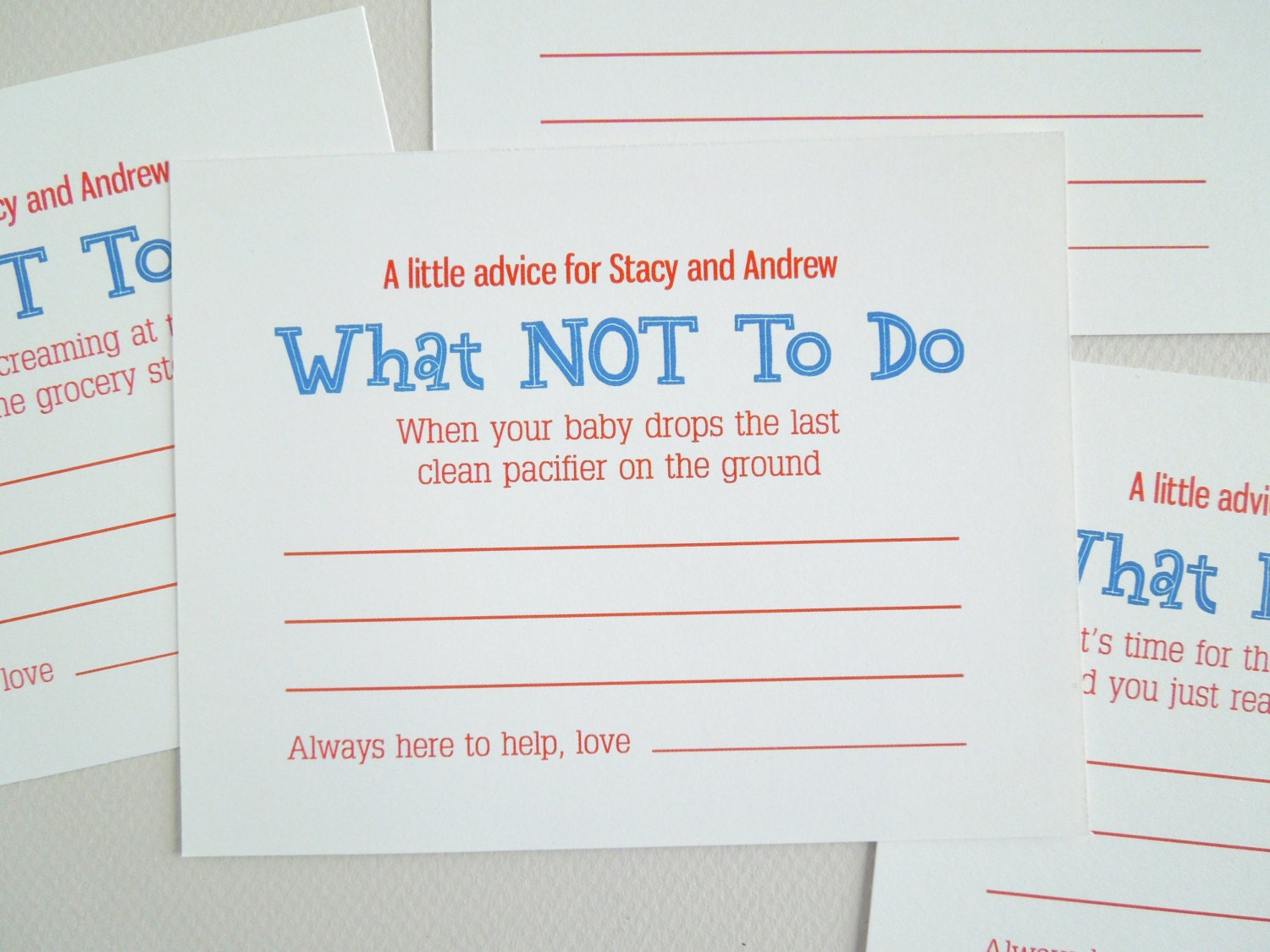 Baby Shower Advice Card Funny Parenting Advice Cards Baby
