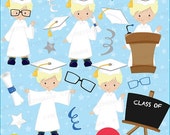 80% OFF SALE Graduation boys clipart commercial use, vector graphics, digital clip art, digital images - CL666 Il_170x135