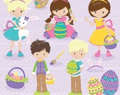 80% OFF SALE easter kids clipart commercial use, vector graphics, digital clip art, digital images - CL641 Il_170x135