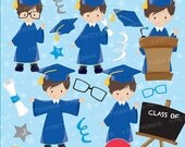 80% OFF SALE Graduation boys clipart commercial use, vector graphics, digital clip art, digital images - CL667 Il_170x135