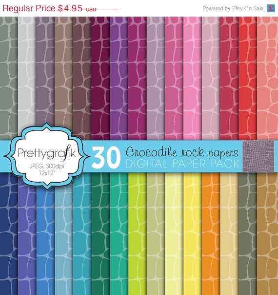 80% OFF SALE crocodile animal print digital paper, commercial use, scrapbook papers, background - PS595 Il_570xn