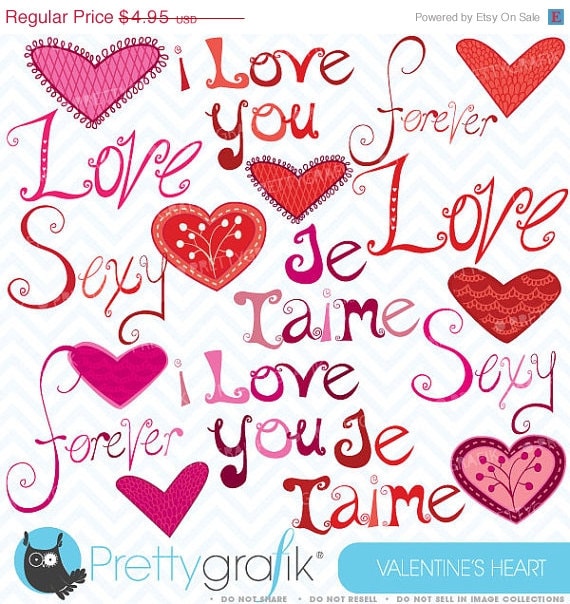60% OFF SALE love digital clipart commercial use, vector graphics, digital clip art, digital images - CL409 Il_570xn