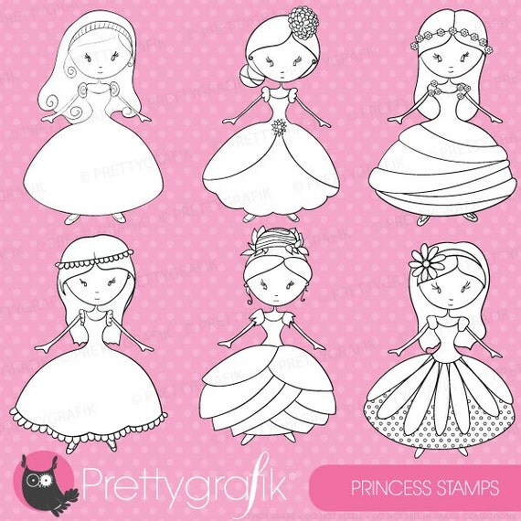 Royal princess digital stamp commercial use, vector graphics, digital stamp, digital images - DS356 Il_570xn