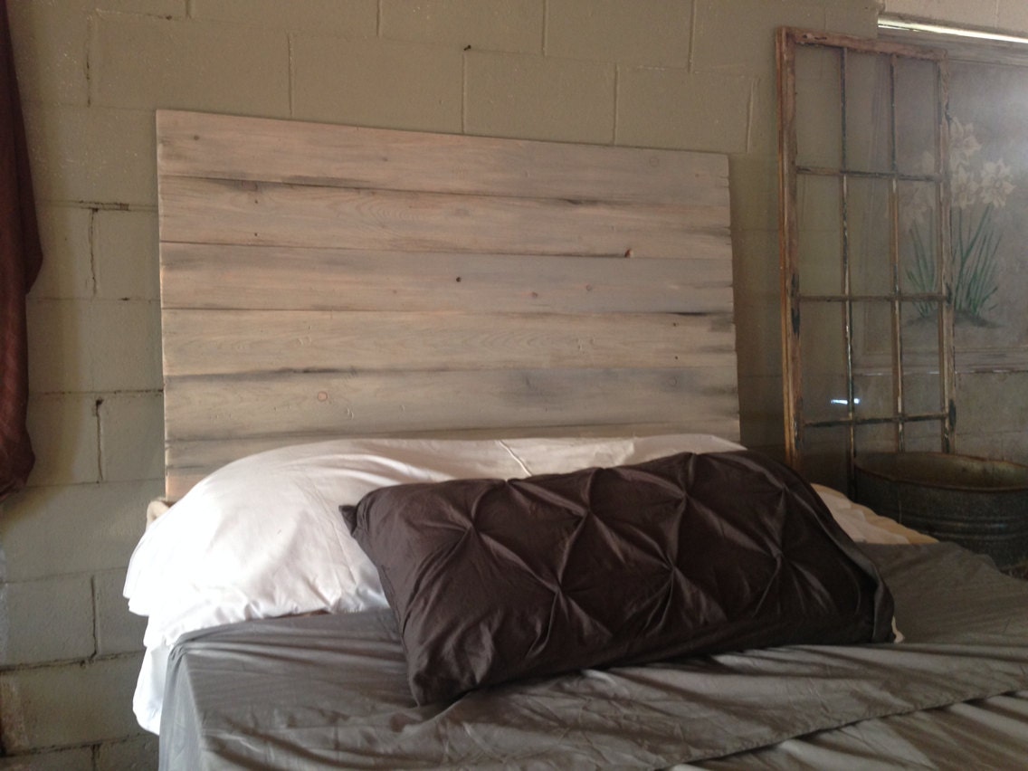 White washed headboard by Reclaimvintagecharm on Etsy
