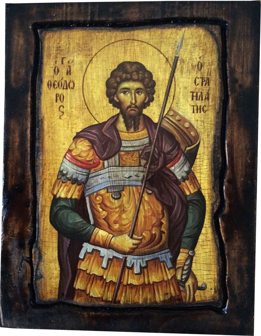 Saint St. Theodore Stratelates Orthodox Byzantine icon on