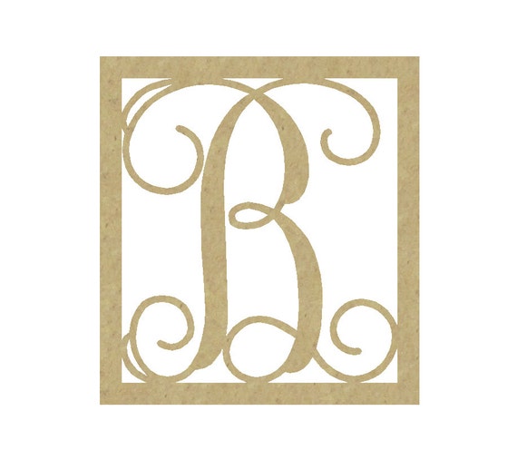 Wooden Monogram Letter B Large Or Small Unfinished By Buildeez