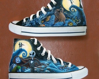 Tim burton converse | Etsy