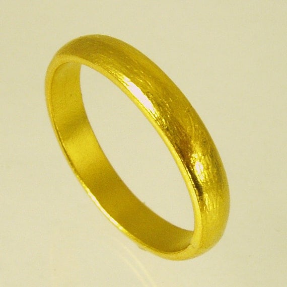 Pure Solid gold  wedding  band 24  Karat  solid gold  ring100 