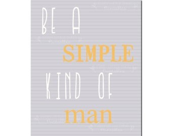 Simple Man Lyrics Custom Print
