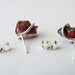 Orecchini Con Granato In Argento 925 - Pietra Ovale Sfaccettata 4x6mm - Eleganti E Leggeri (1,5cm, 0,8g Cad.)