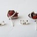 Orecchini Con Granato In Argento 925 - Pietra Ovale Sfaccettata 4x6mm - Eleganti E Leggeri (1,5cm, 0,8g Cad.)