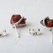 Orecchini Con Granato In Argento 925 - Pietra Ovale Sfaccettata 4x6mm - Eleganti E Leggeri (1,5cm, 0,8g Cad.)