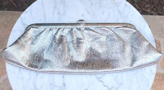 silver vintage clutch