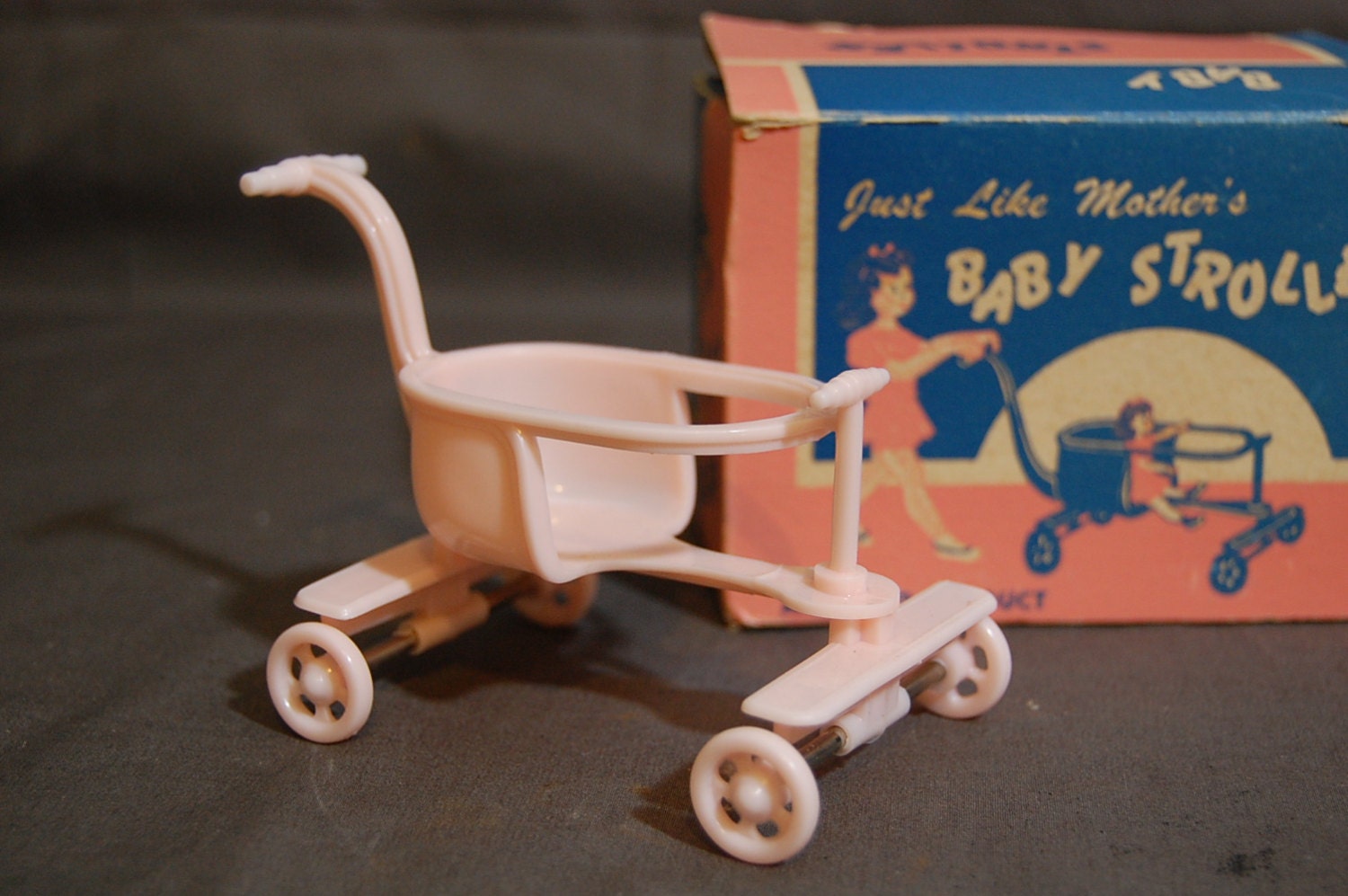 Vintage 1960’s Jeryco Just Like Mother’s Baby Stroller doll toy – Pink ...