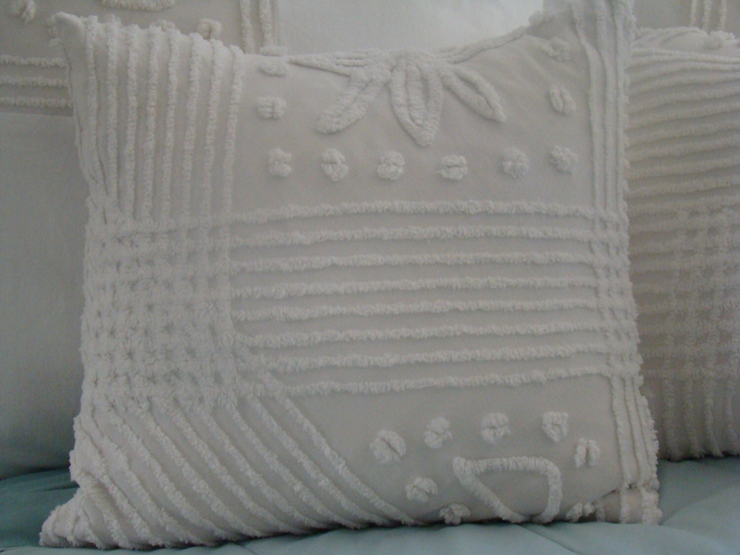 Off White Chenille Pillow Cover for 16 Pillow Insert by Momnem
