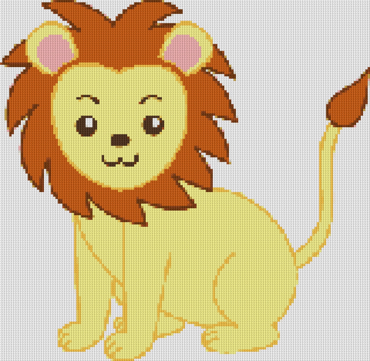 Cute Lion Cross Stitch Pattern