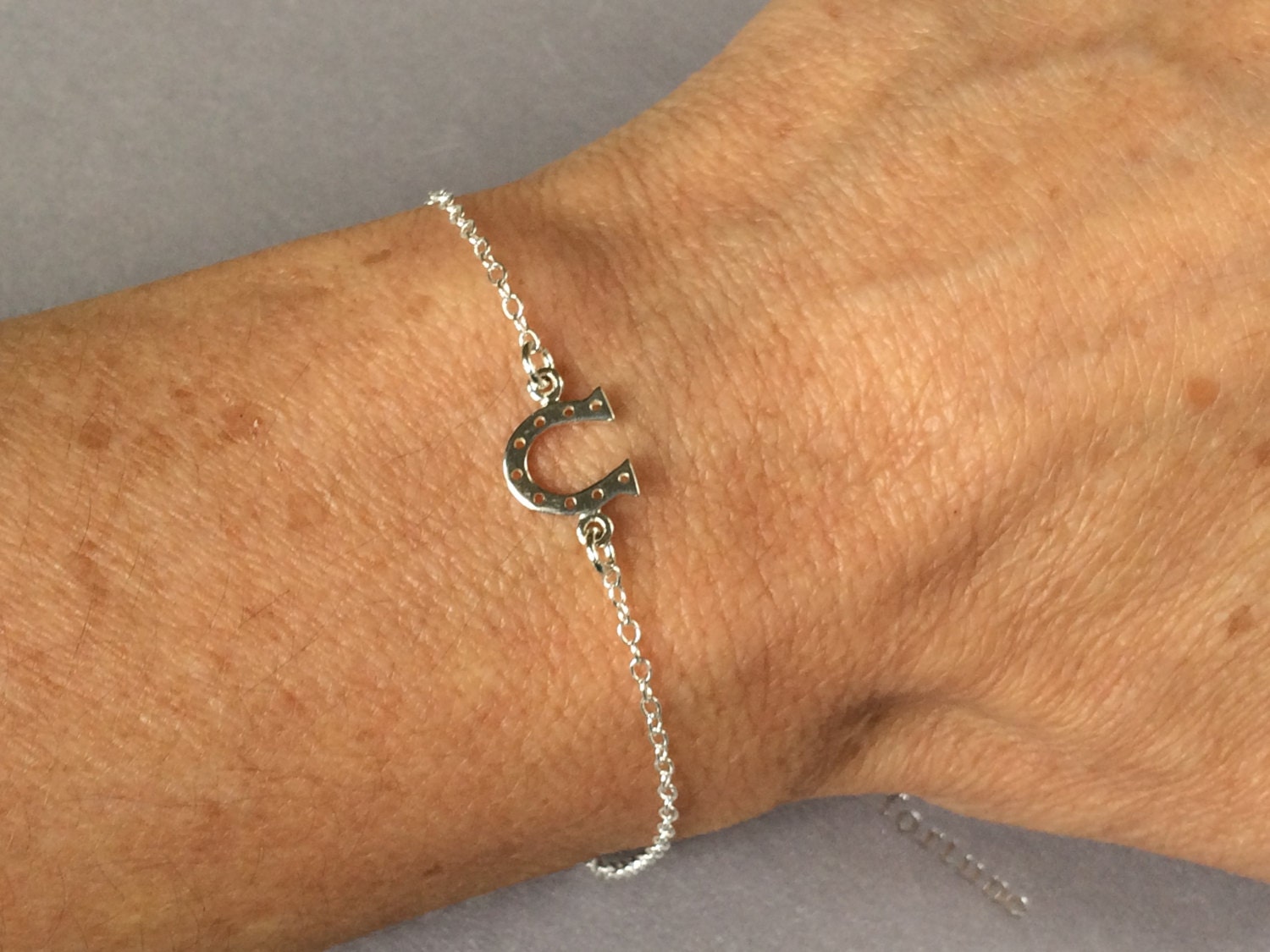 Sterling Silver Horseshoe Bracelet Bridal Bracelet