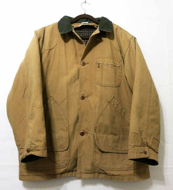 vintage L. L. BEAN BARN Jacket Removable plaid by schippervintage