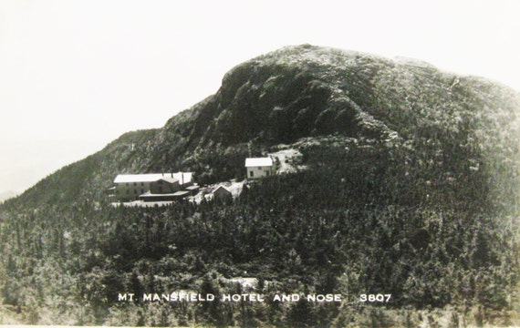 Items similar to RPPC Vintage Postcard Mt Mansfield VT @ 1940 Mt