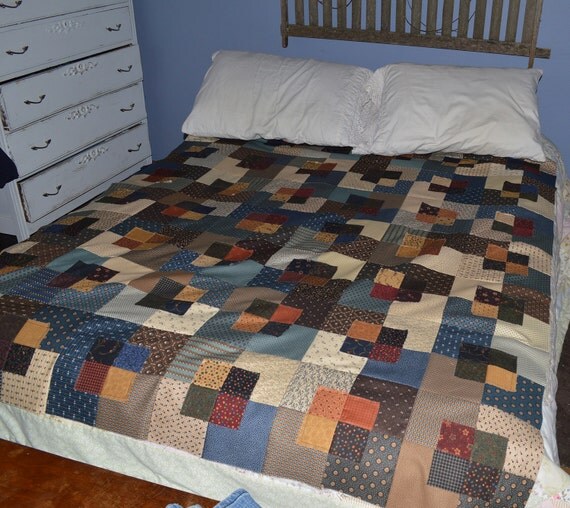 Items similar to Squares Quilt Top on Etsy