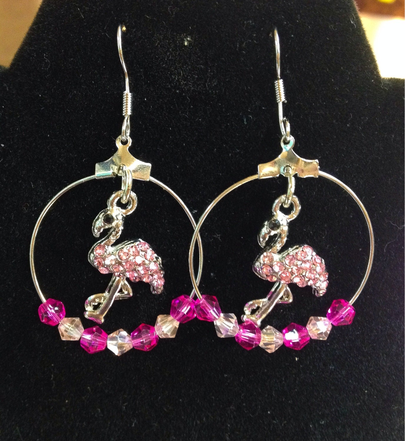 Pink Crystal Flamingo Earrings   Il Fullxfull.614094969 Z0es 