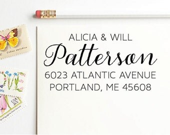 Address Stamp - Self Inking Address Stamp - Moving Announcement - Wedding Gift - Housewarming Gift