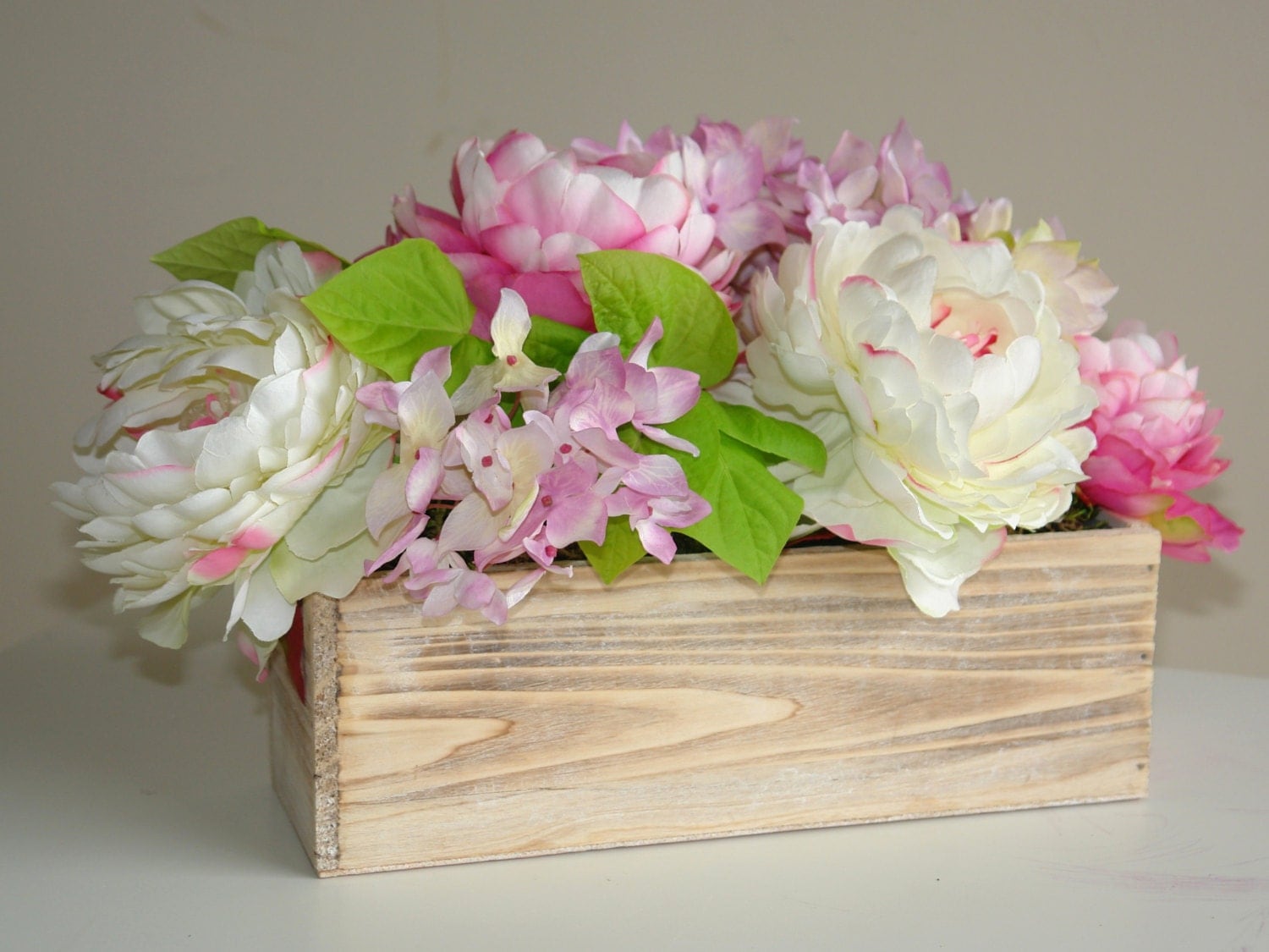 wood box rectangular boxes weddings table decor centerpieces