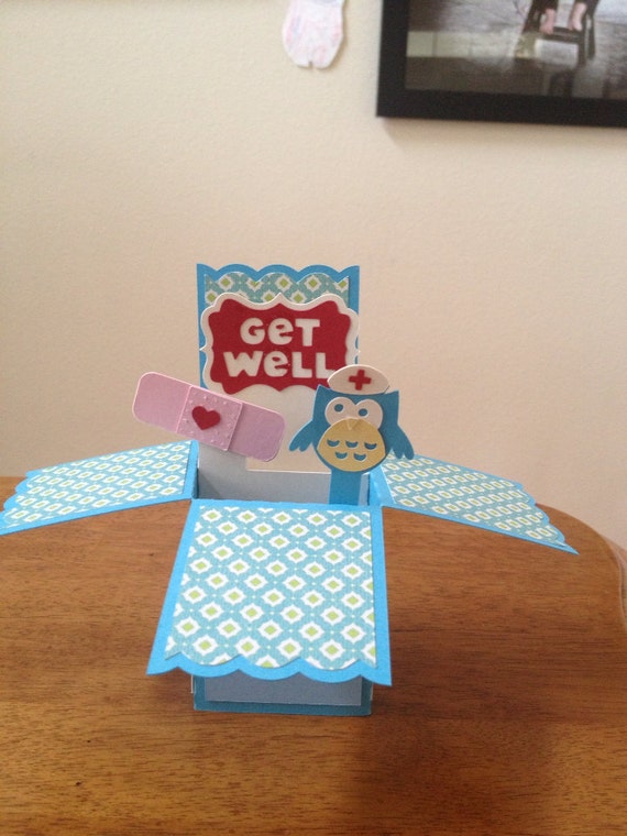 Items similar to Get Well Pop Up Card on Etsy