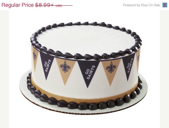 SUMMER SALE NFL-Pennant-Saints- Borders Edible Image Cake Topper Il_570xn